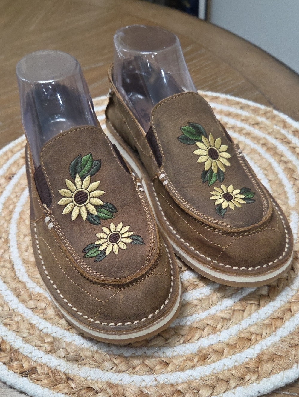 Rank 45 Sunflower Brown Leather Slip On Loafers, Size 7, Nwot